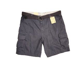 NWT High Sierra 2240 Cargo Shorts With Belt Mens 44 Gray Twill Hiking Gorpcore